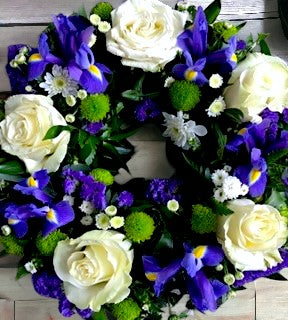 Purple & Whites Wreath
