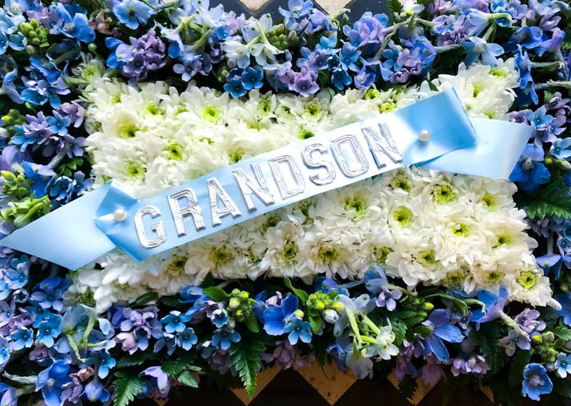 colourful funeral pillow