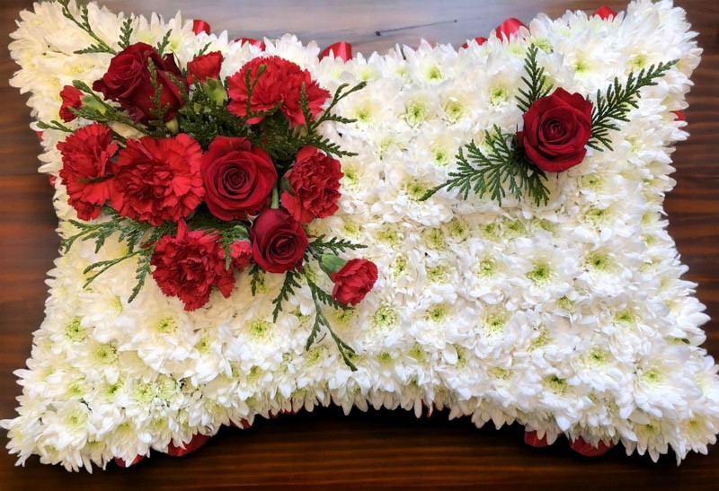 Funeral Pillow With Corsage