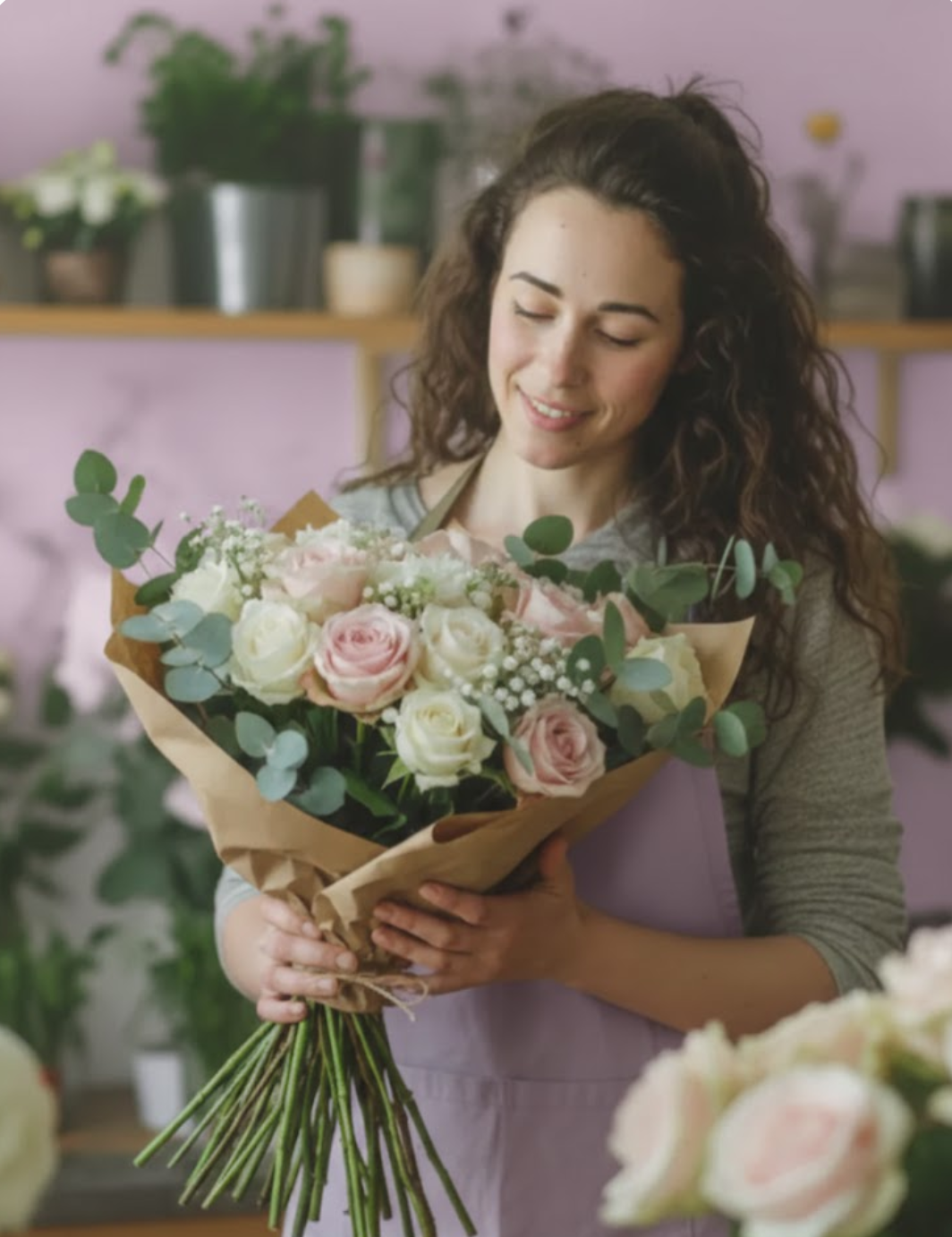 The Blush - Pink & White Roses