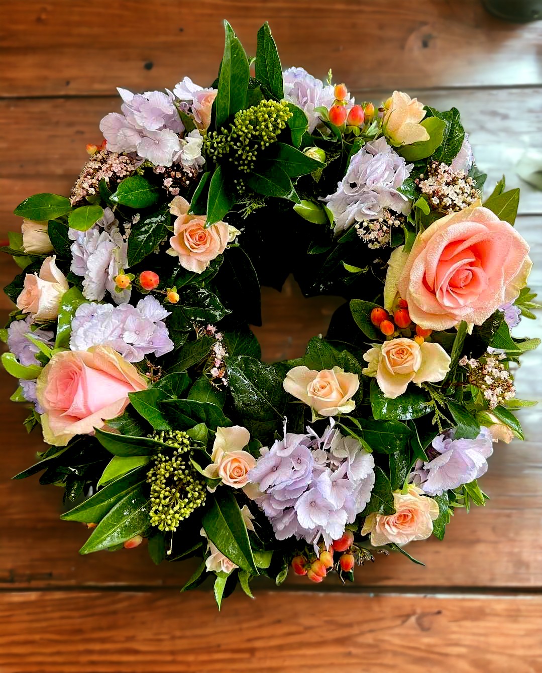 Wreath in Pastel Lights