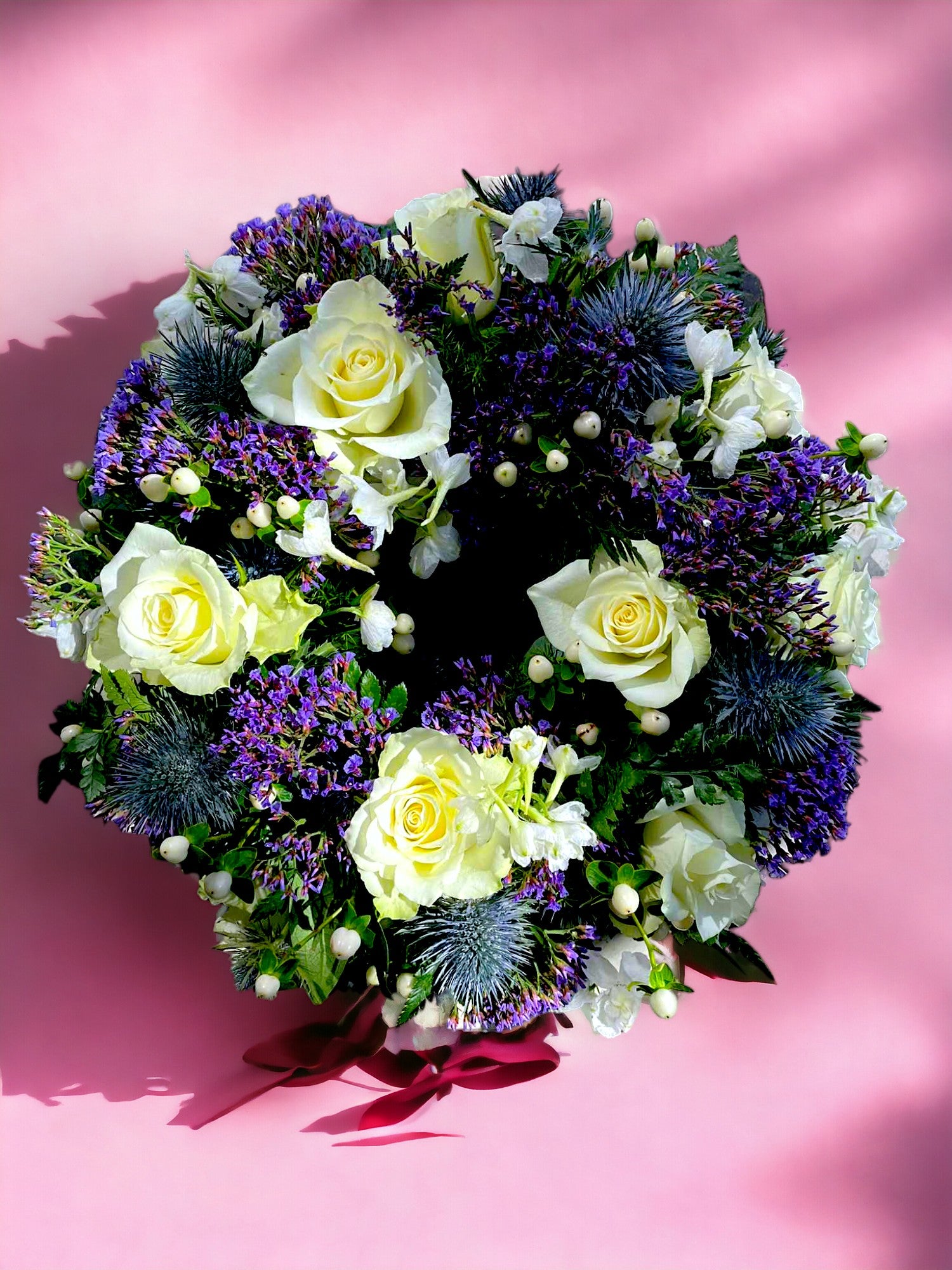 Purple & Whites Wreath