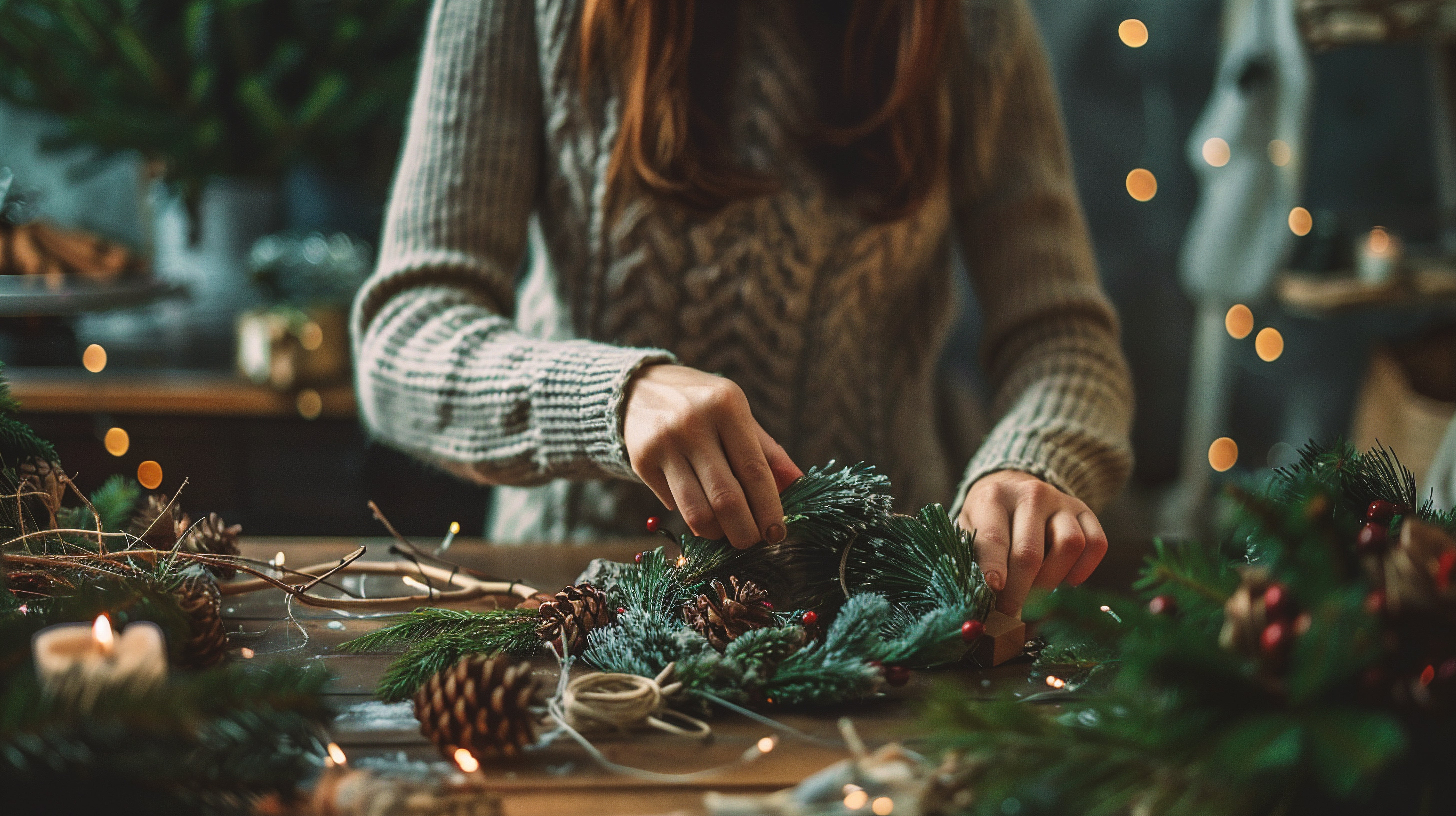 Christmas Wreath Workshop at Monkshill