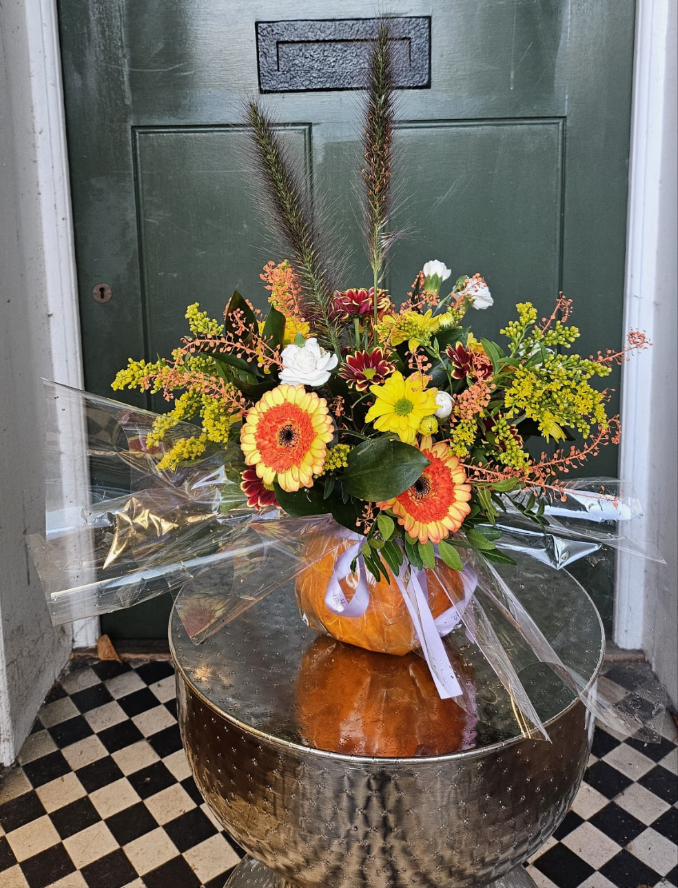 Floral Pumpkin Arrangement