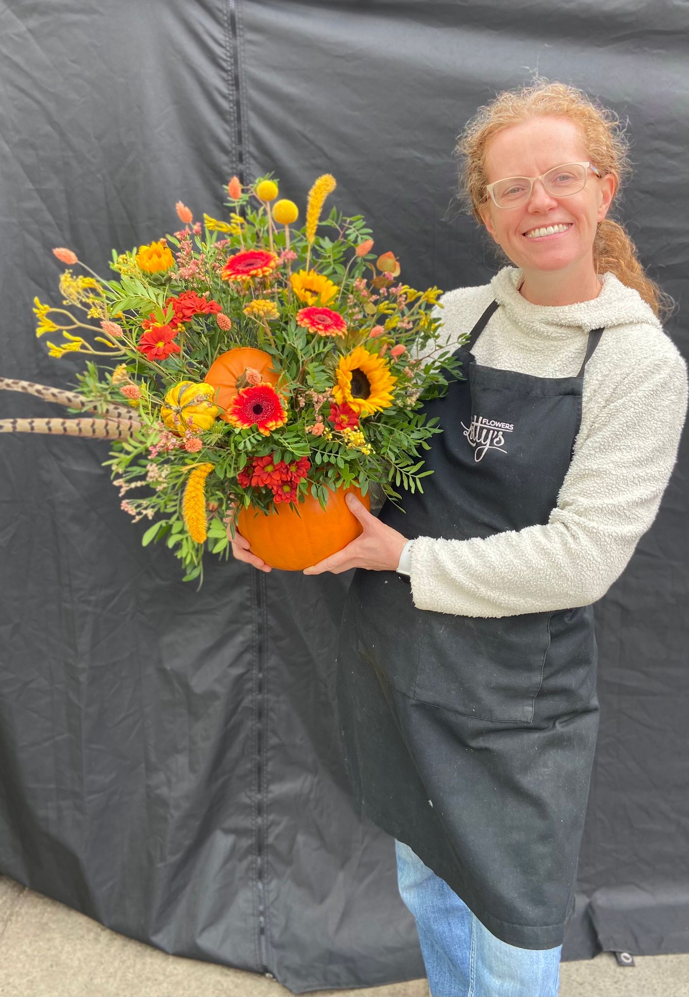 Floral Pumpkin Arrangement