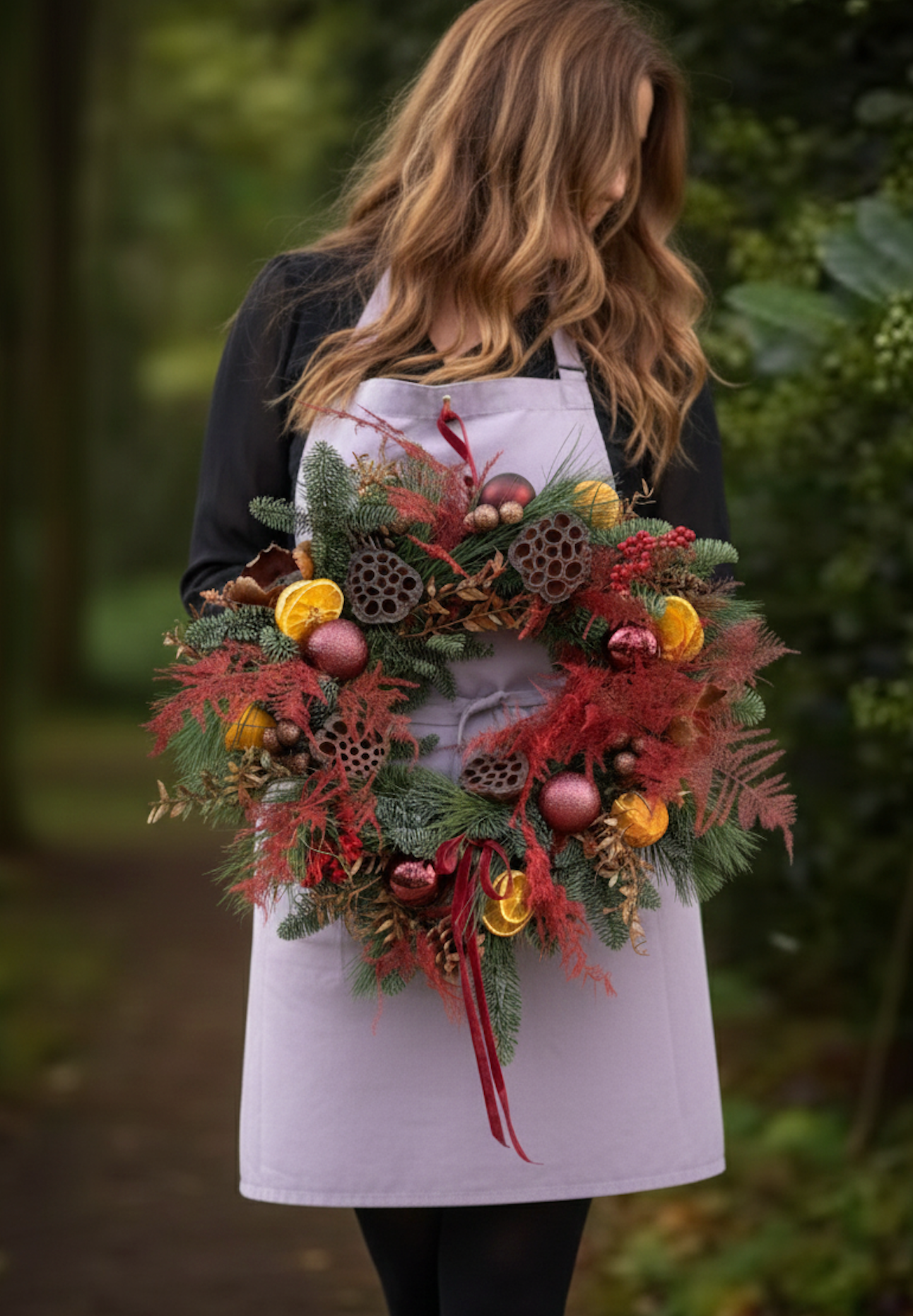 The Scarlett - Whimsical Christmas Wreath