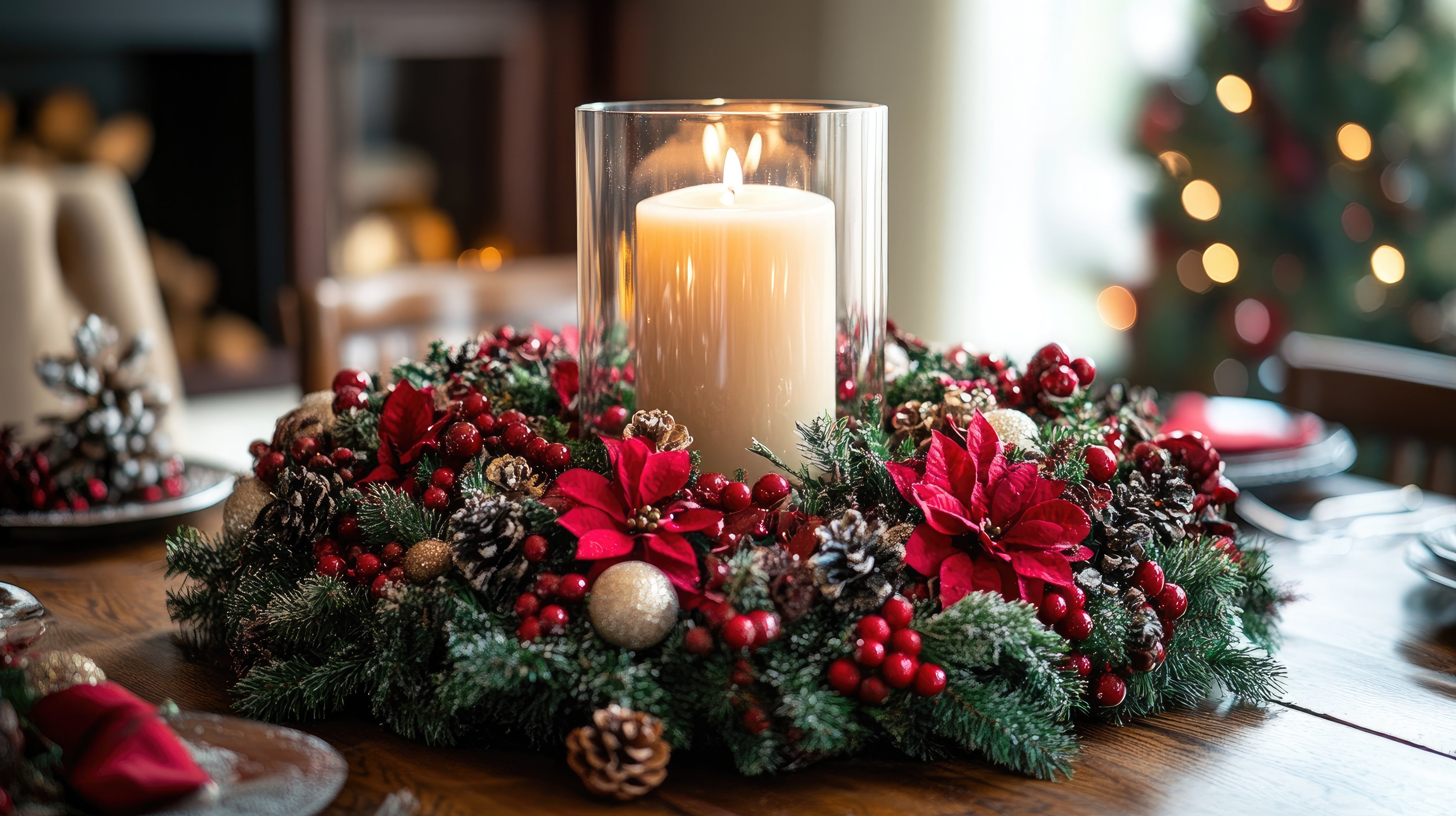 Christmas table centrepieces variety